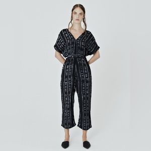 Gorgeous easy jumpsuit in binary black black by Osei-Duro in XS.